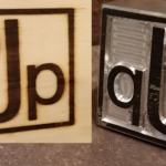 PJP Custom Branding Iron. Made in USA from Aluminum. Square border. A wood burning stamp.