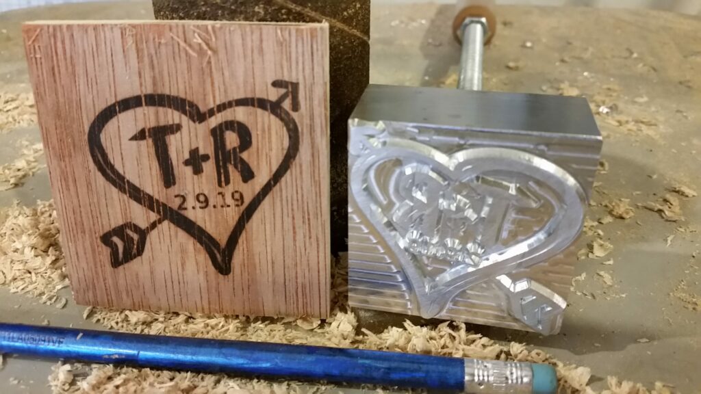 T+R Branding Iron for Wedding Coasters 2