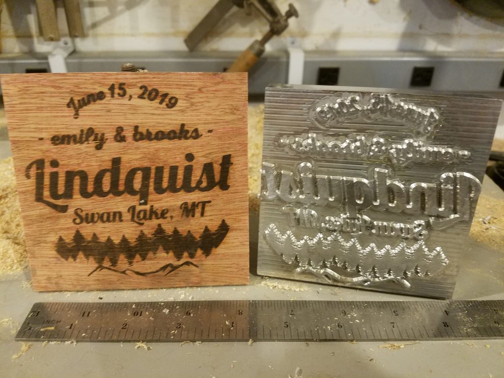 Emily & Brooks Branding Iron for Wedding Coasters