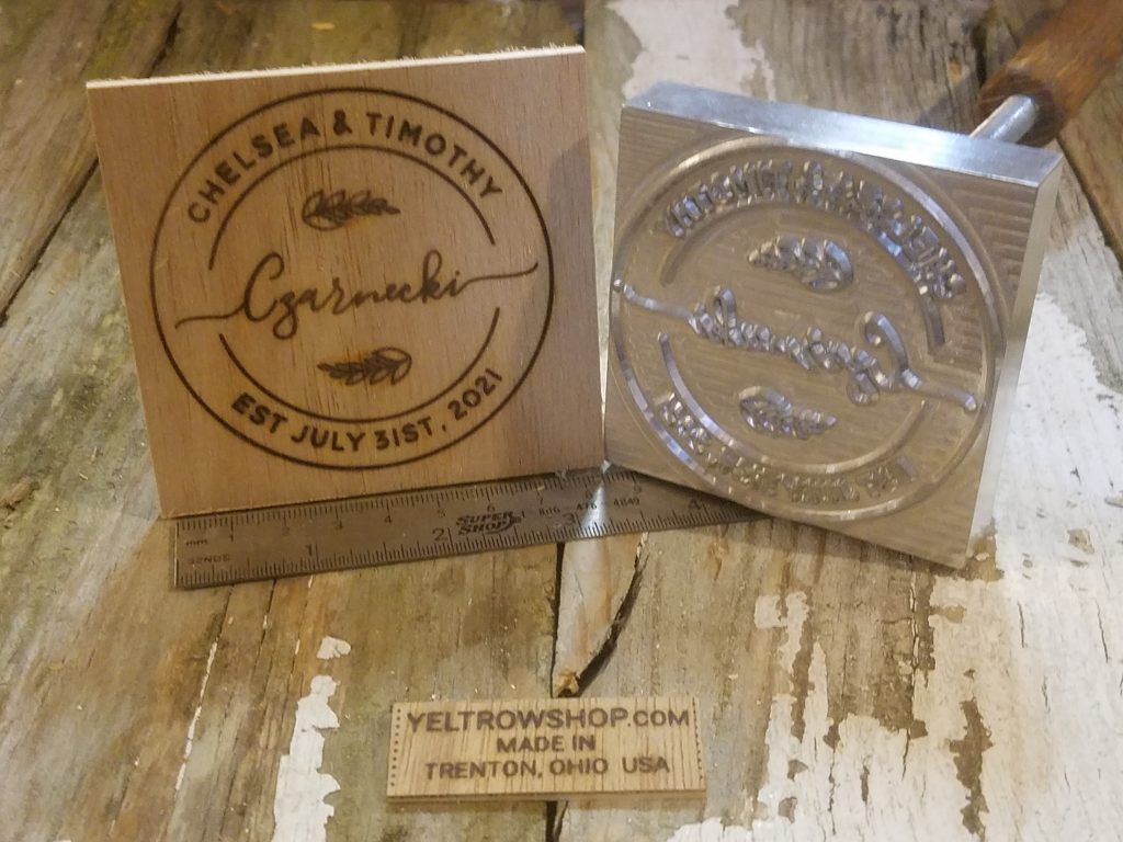 Chelsea & Timothy Branding Iron for Wedding Coasters