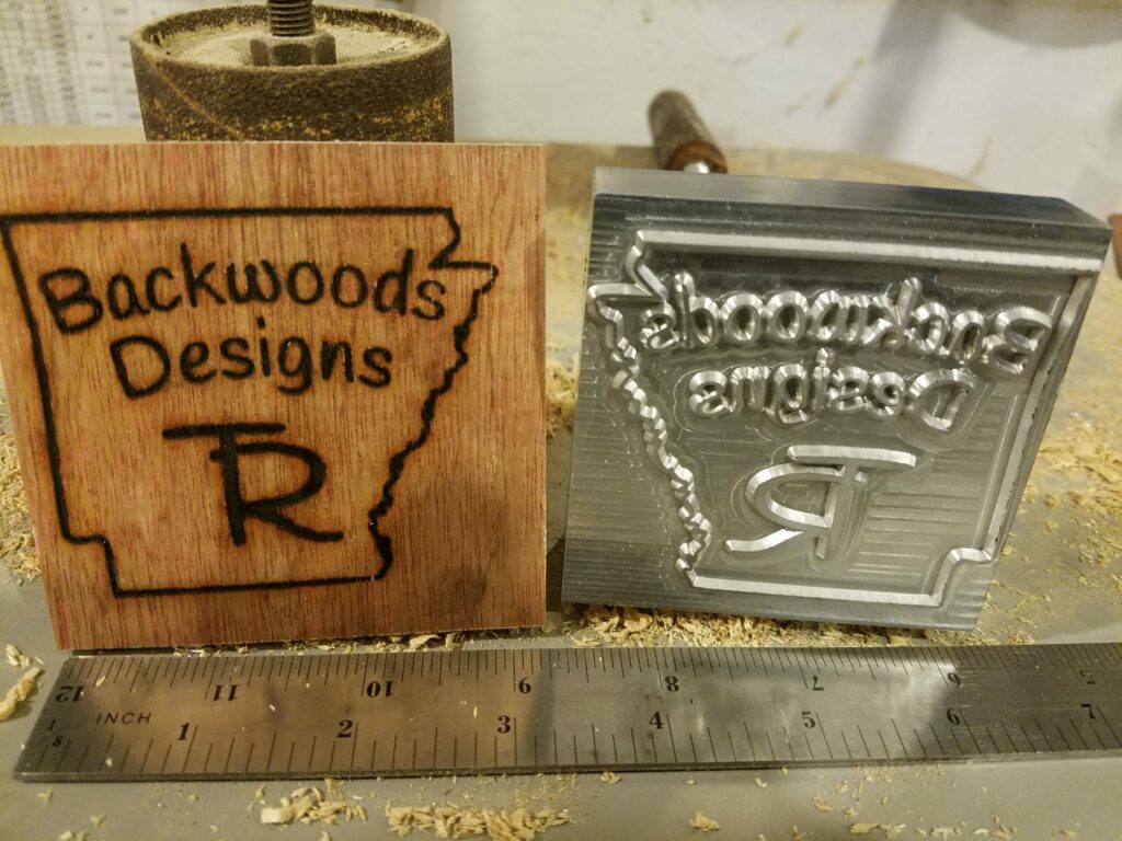 Arkansas State Outline Branding Iron for Backwoods Designs T-R