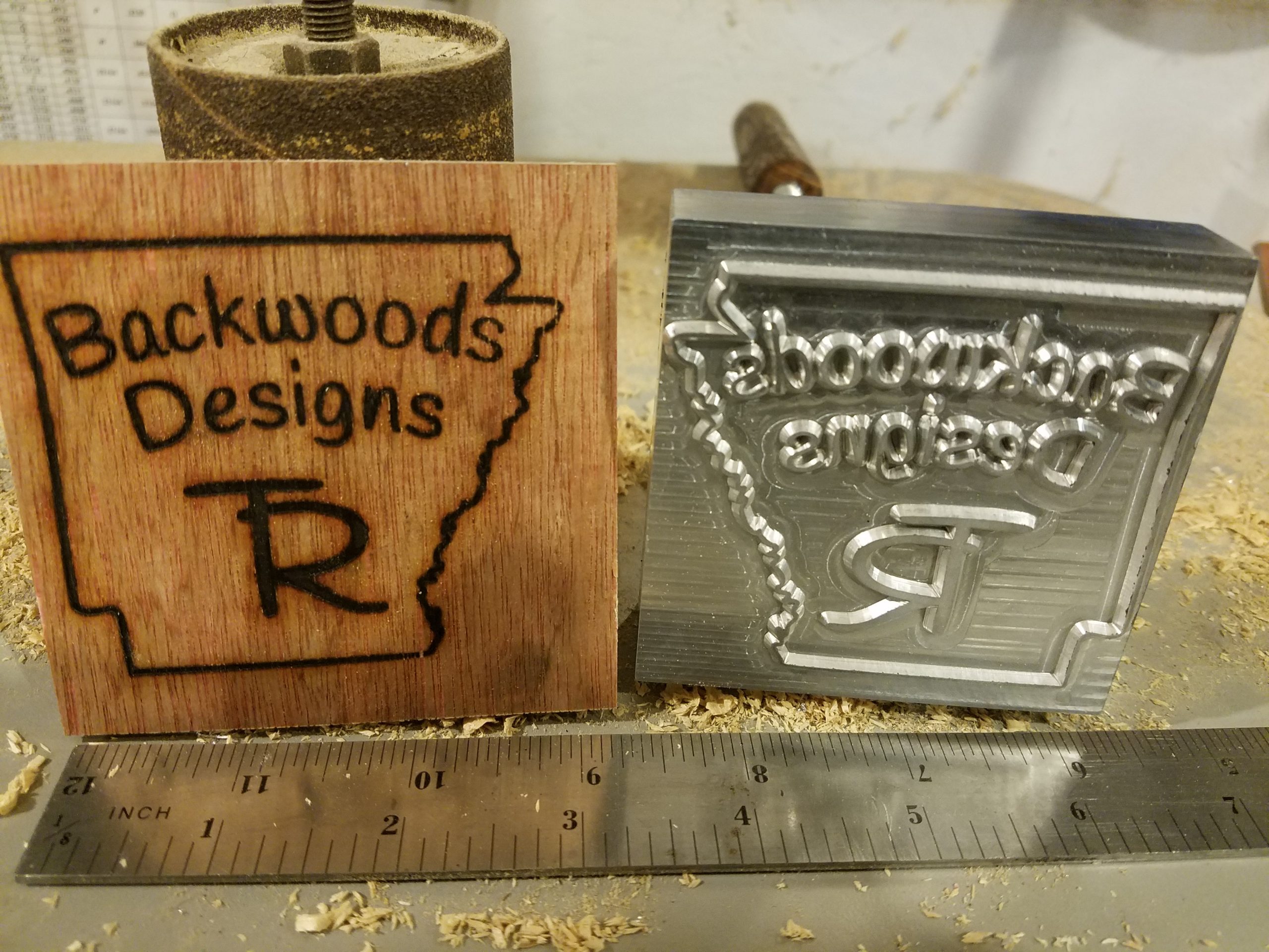 Arkansas State Outline Branding Iron for Backwoods Designs T-R