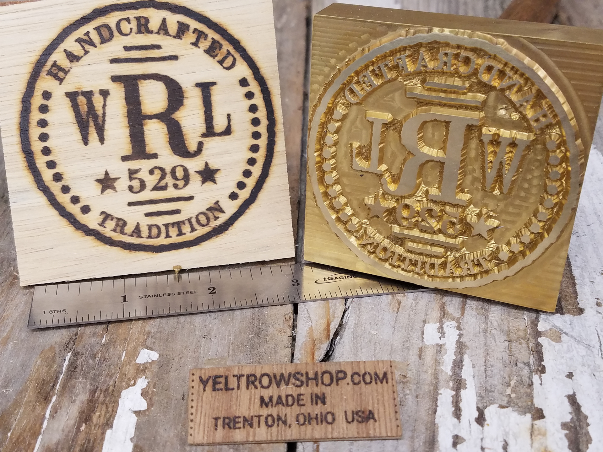 Custom Branding Iron for Wood - Made in USA by Yeltrowshop LLC